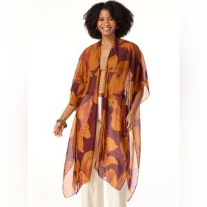 NWT Cato Exploded Floral Kimono